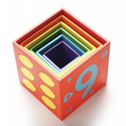Viga Edukacyjny zestaw klocków Piramida Jedno w drugie Montessori