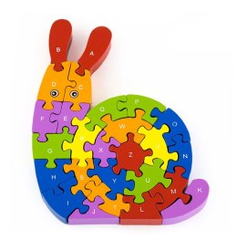 Drewniana układanka Puzzle Ślimak 3D Viga Toys Montessori