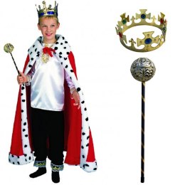 Strój Króla Król Berło Korona Peleryna Kostium dla dziecka 122-128cm