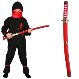 Strój Ninja Wojownik Ninjago Kostium Bluza Spodnie Miecz Pas Chusta dla dziecka 122 cm