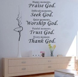 Naklejka dekoracyjna na ściane Praise God
