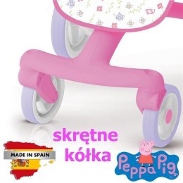 Smoby Świnka Peppa Wózek ze skrętnymi kółkami dla lalek Spacerówka