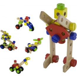 Drewniane Klocki Konstrukcyjne Viga 48 Elementów Montessori