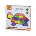 Viga Drewniane Puzzle 3D Edukacyjna Układanka Alfabet Cyferki Żółw Montessori