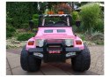 Auto na Akumulator Jeep Raptor Dwuosobowy Różowy