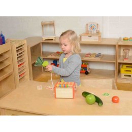 Drewniana Kasa Sklepowa Dla Dzieci + Pieniądze i Karta Kredytowa Masterkidz Montessori