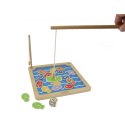 Łowienie Rybek Drewniana Zabawka Edukacyjna Cyferki Kolory Masterkidz Montessori