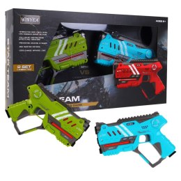 Paintball Laserowy dla dzieci - dwa pistolety Laser Tag - Zielony Niebieski