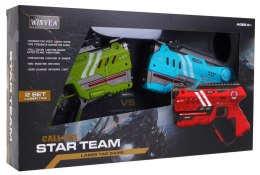 Paintball Laserowy dla dzieci - dwa pistolety Laser Tag - Zielony Niebieski