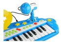 Duży Keyboard 37 Klawiszy MP3 + Mikrofon Niebieski