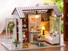 Domek dla lalek drewniany salon + meble
