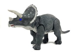 Duży Dinozaur Na Baterie Triceratops Szary Chodzi
