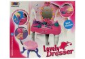 Różowa Toaletka z krzesłem dla małej modelki