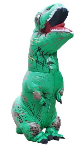 Kostium strój dmuchany dinozaur zielony 1.5-1.9m