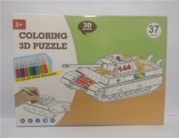 Puzzle 3D do kolorowania czołg 37 el.