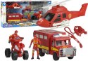Zestaw Straż Pożarna Helikopter Strażacki Figurki
