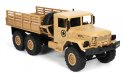 Ciężarówka wojskowa WPL B-16 (1:16, 6x6, 2.4G, LiPo, czas pracy 40 min) - Żółty
