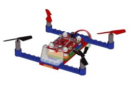 Dron 021 do zbudowania z klocków RTF (2.4GHz, 4CH, żyroskop, 15cm) - Niebieski