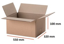 Pudełko kartonowe 550x320x100mm klapowe