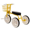 Rowerek trójkołowy z koszykiem żółty