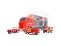 Ciężarówka TIR transporter + auta straż pożarna