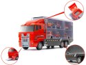 Ciężarówka TIR transporter + auta straż pożarna