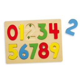 Puzzle Do Nauki Liczenia Drewniana Układanka Edukacyjna Cyferki 123 Viga Toys Montessori