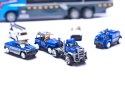 Ciężarówka TIR transporter + auta policja