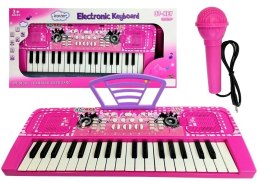 Keyboard Dziecięcy z Mikrofonem Różowy