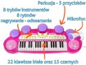 Keyboard Werble 3 Oktawy Różowy