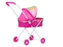 Wózek dla lalek gondola z torbą różowy