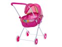 Wózek dla lalek gondola z torbą różowy