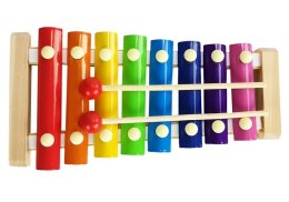Cymbałki Drewniane Kolorowe 8 Tonów Dzwonki Pałeczki