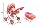 Wózek dla lalek składany spacerówka/gondola 2w1