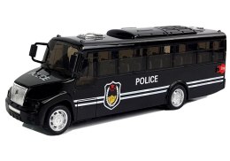 Autobus Policja Czarny z Naciągiem Dźwięk