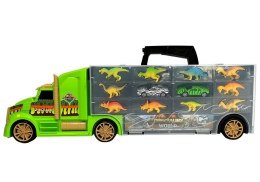 Ciężarówka Transporter Sorter Walizka z Dinozaurami Zielona