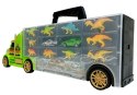 Ciężarówka Transporter Sorter Walizka z Dinozaurami Zielona