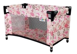 Łóżko dla Lalek Alice Różowe w Kwiaty