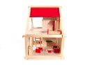 Domek dla lalek drewniany z akcesoriami 40cm