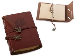 Vintage notes pamiętnik podróżnika - brązowy