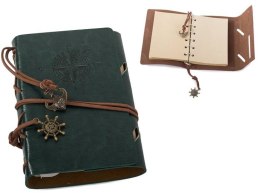 Vintage notes pamiętnik podróżnika - zielony
