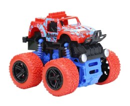 Samochód terenowy mini Monster Truck z napędem niebiesko-czerwony