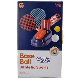 WOOPIE Zestaw Sportowy Baseball + Badminton dla Dzieci + 4 piłki