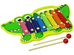 Drewniane Cymbałki Dla Dzieci Krokodyl Kolorowe 8 Tonów