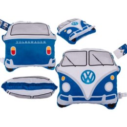 Poduszka dekoracyjna niebieska - Volkswagen Ogórek VW T1 Mini-van
