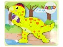 Drewniane Puzzle Dinozaur Stegosaurus Żółty