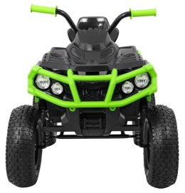Duży Quad na akumulator ATV Pompowane Koła Czarno-Zielony