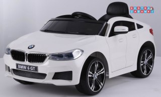 BMW 6 GT Autko na akumulator Biały + Pilot + Wolny Start + EVA + Pasy + LED MP3