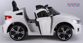 BMW 6 GT Autko na akumulator Biały + Pilot + Wolny Start + EVA + Pasy + LED MP3