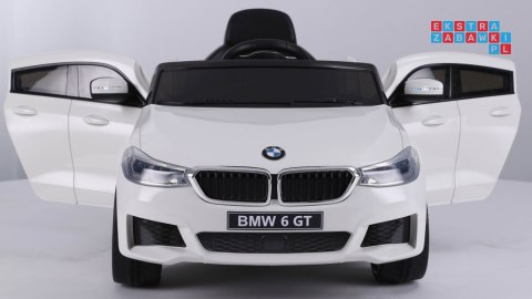 BMW 6 GT Autko na akumulator Biały + Pilot + Wolny Start + EVA + Pasy + LED MP3